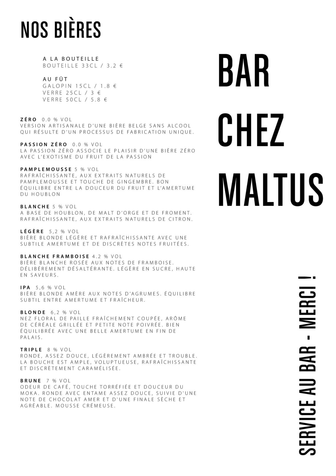 Bar chez Maltus 2024