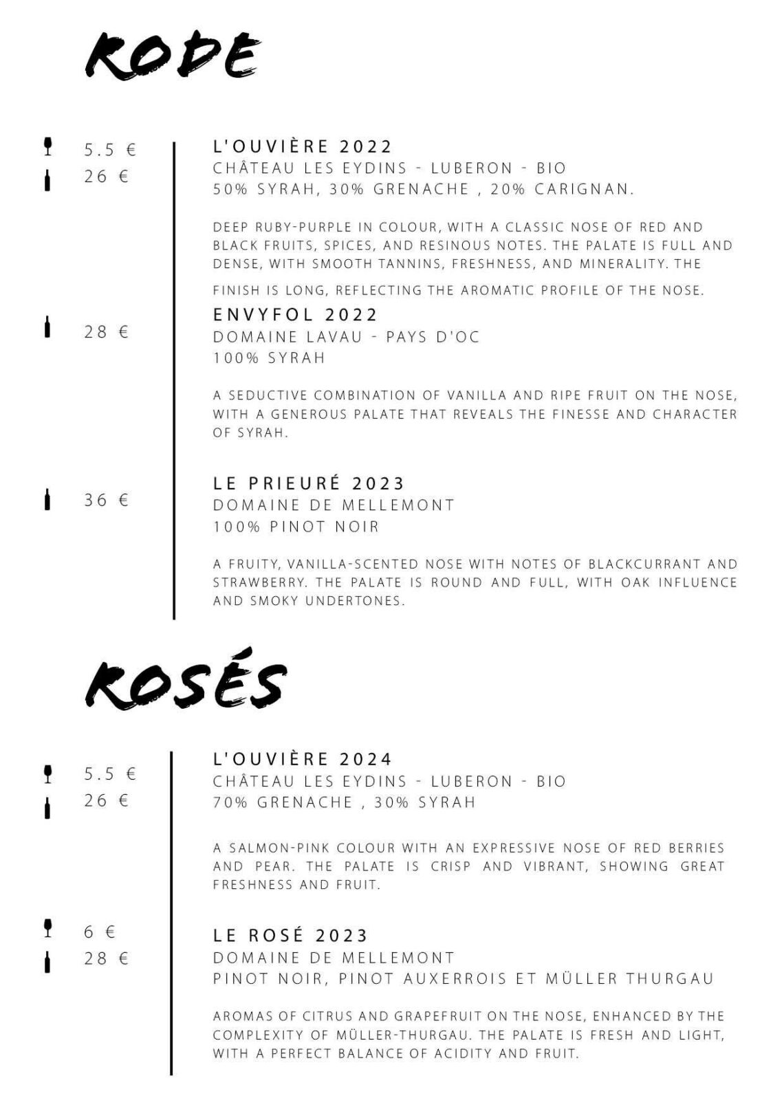 Carte Table Avril à juin 2026 NDLS19