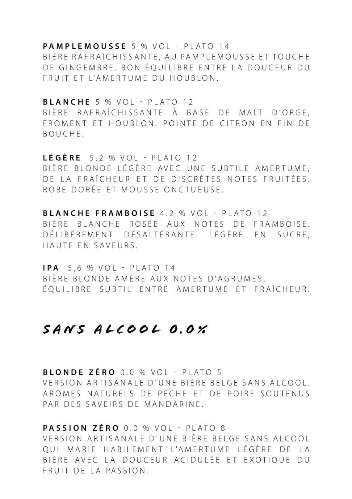 Carte Table Janvier à mars 20265