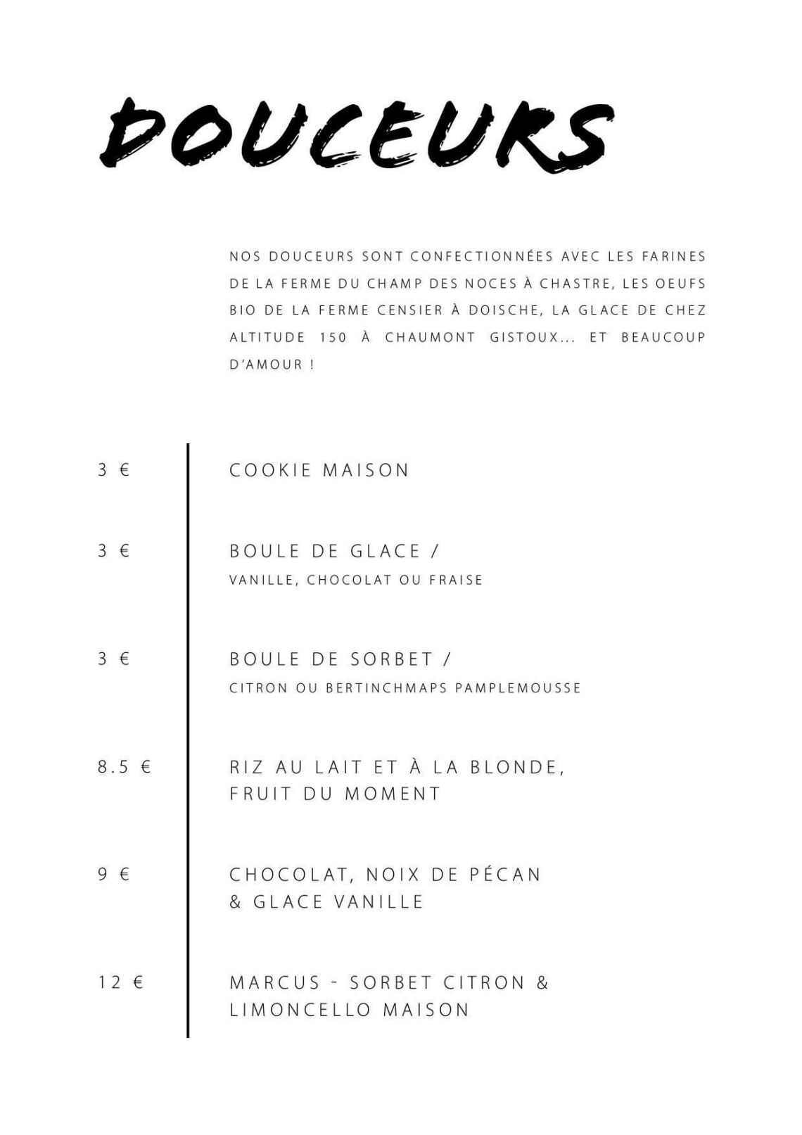 Menu Table de Bertinchamps Juillet à septembre 202614