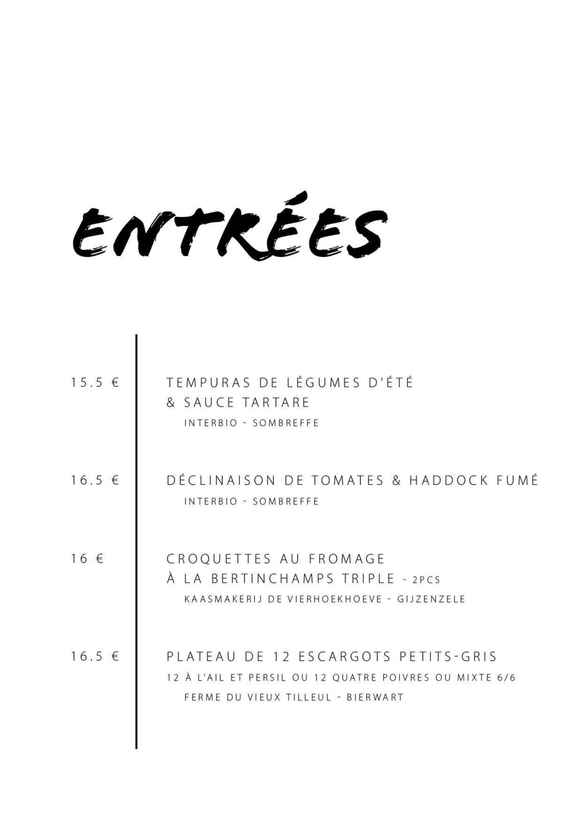 Menu Table de Bertinchamps Juillet à septembre 20269